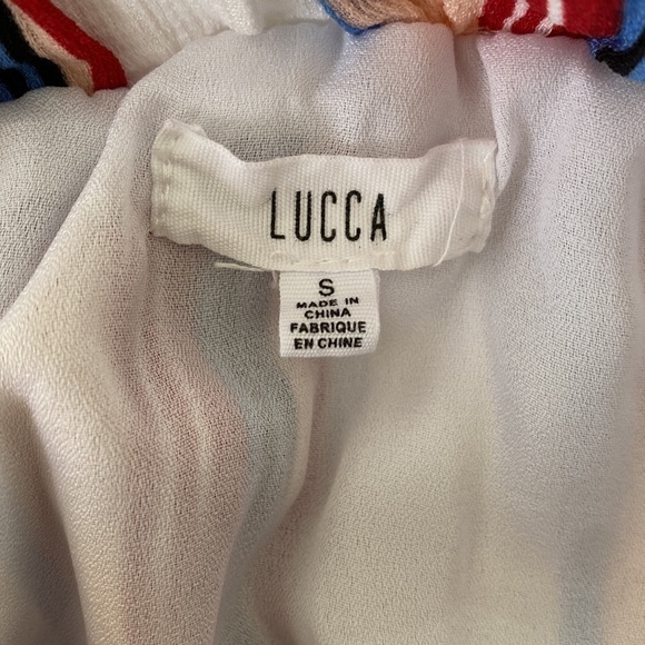 Lucca Striped Off The Shoulder Maxi Dress Size Small - Picture 6 of 11